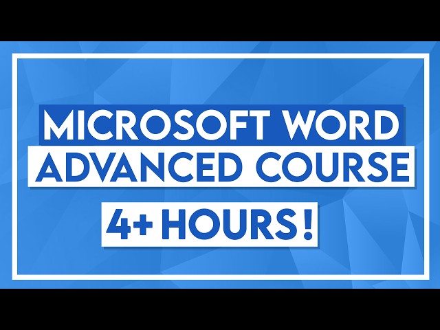 Microsoft Word Advanced Tutorial - Microsoft Word Tips and Tricks
