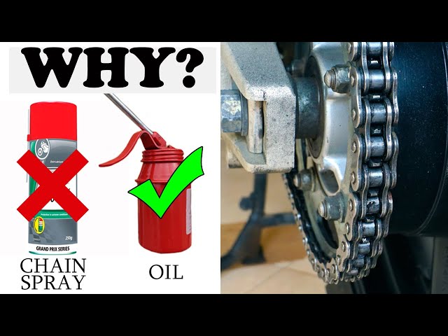 How To BEST LUBRICATE a Motorcycle Chain Whist Traveling - Use Heavy Duty Oil, Not Chain Spray!
