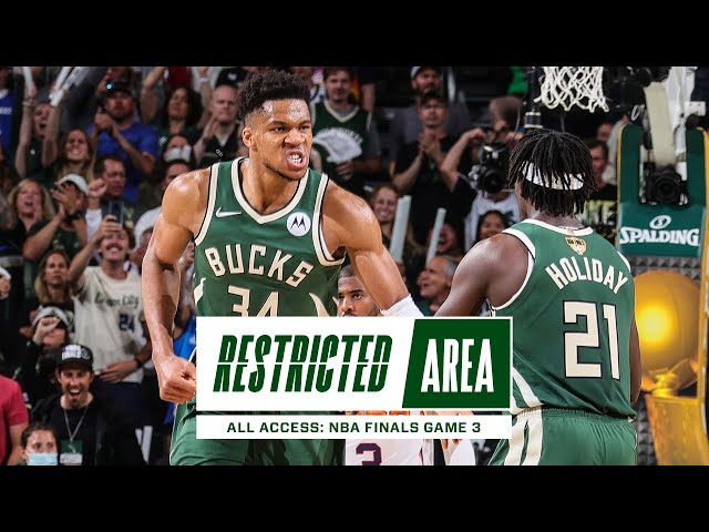All-Access: Bucks Beat Suns In NBA Finals Game 3 | Giannis Drops 40 Points | Locker Room Access