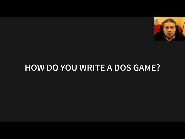 How do you write a DOS game? #DOScember #DOScember2023