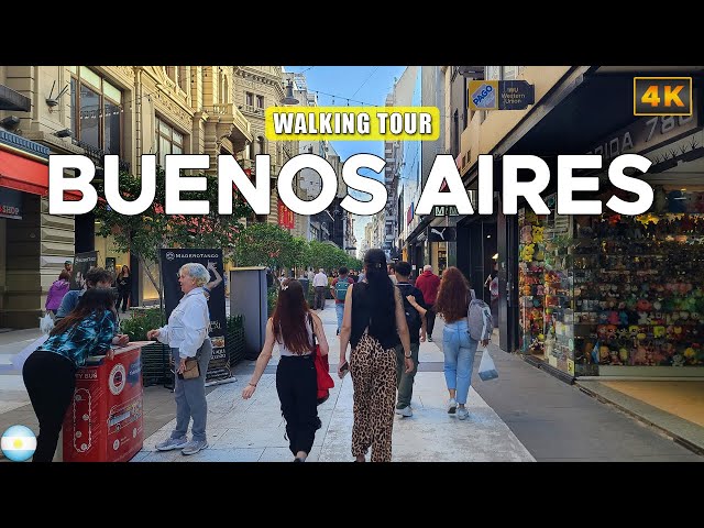 Buenos Aires ARGENTINA - City Center Walking Tour, Florida Street, Obelisk