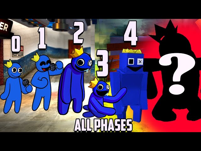 Blue ALL PHASES (0-5 phases) Friday Night Funkin' VS Roblox Rainbow Friends