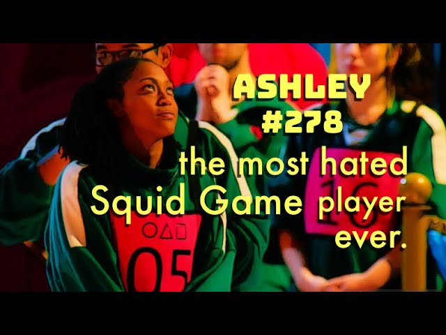 Ashley 278 the eye-rolling hypocrite that knocked out Trey on the Glass Bridge. Squid Game Challenge