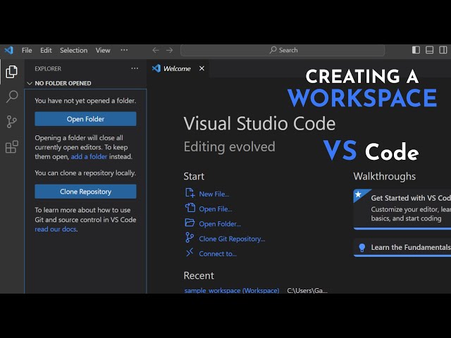 ✨✅Steps for Creating a WorkSpace in Visual Studio Code🔥📚