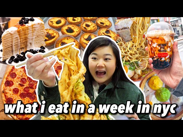 What to Eat in NEW YORK CITY! NYC Food Tour Part 1 (boba, ramen, pizza, sushi & more)