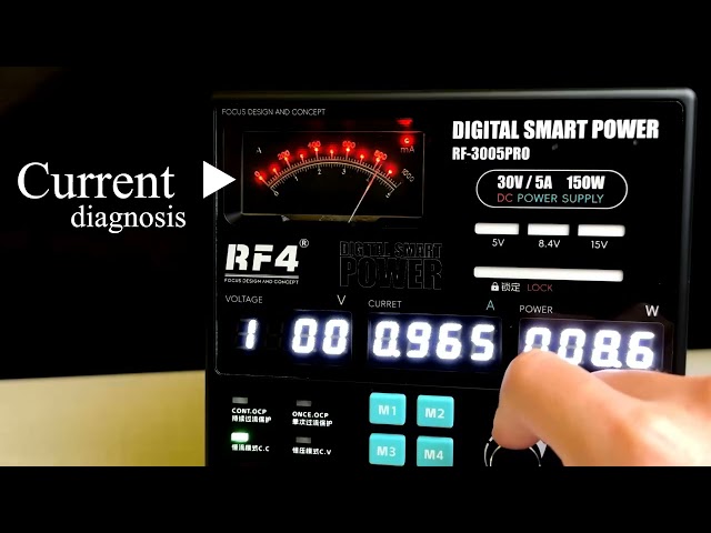 RF4 new model digital power supply with mechanical meter automatic range switching of A/mA.