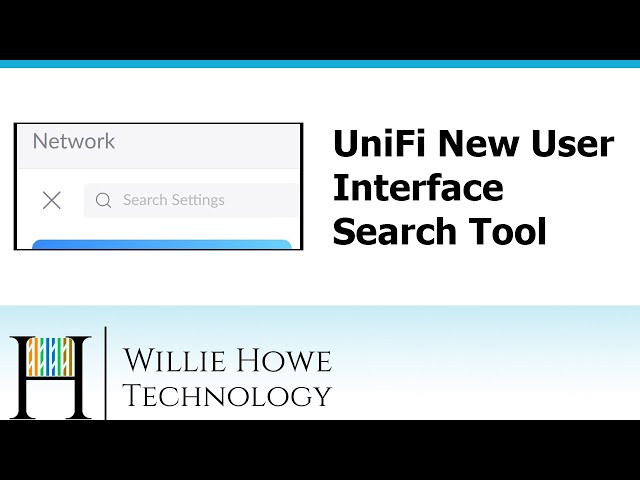 UniFi New User Interface - Search Function - Find your settings FAST!