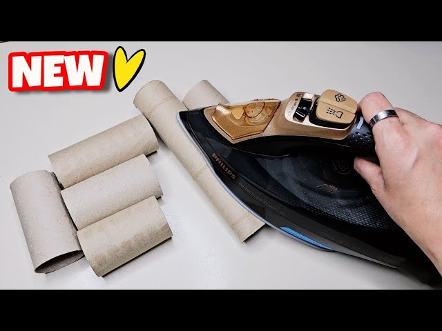 I Found the Best Way to Recycle Cardboard Rolls by Ironing them! ♻️👍