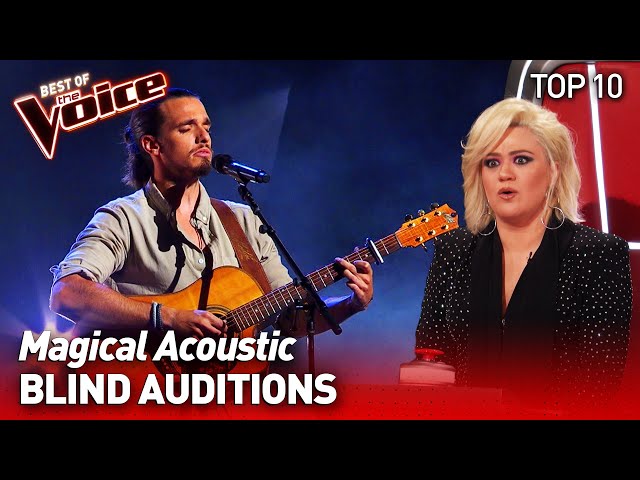 Incredible ACOUSTIC Blind Auditions in The Voice | TOP 10