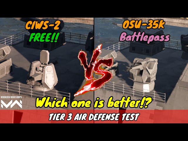 CIWS-II vs OSU-35k Air Defense Comparison Test | Modern Warships