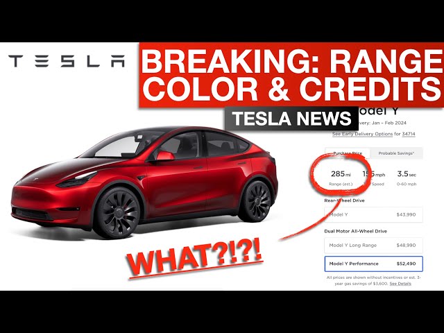 BREAKING: Tesla Range Drop, 2 NEW Colors & PoS Tax Credit Update!!