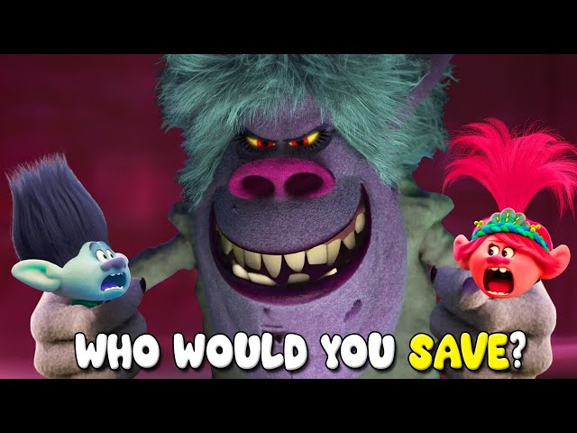 Guess Trolls Character By Their Eyes | Who Would You Save? | Trolls Character Movie Compilation