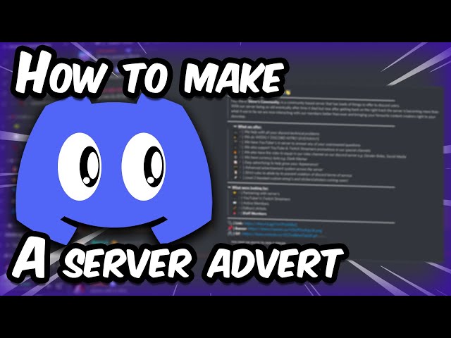 HOW to make a SERVER ADVERTISEMENT for YOUR Discord SERVER