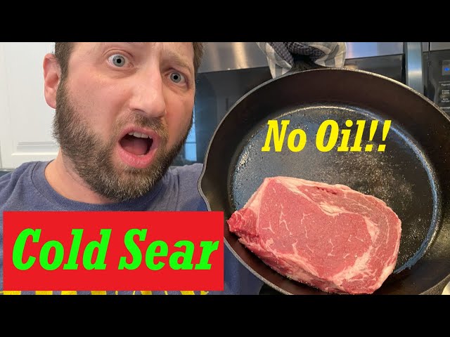 Cold Searing Ribeye Steaks - NOT what you expect!