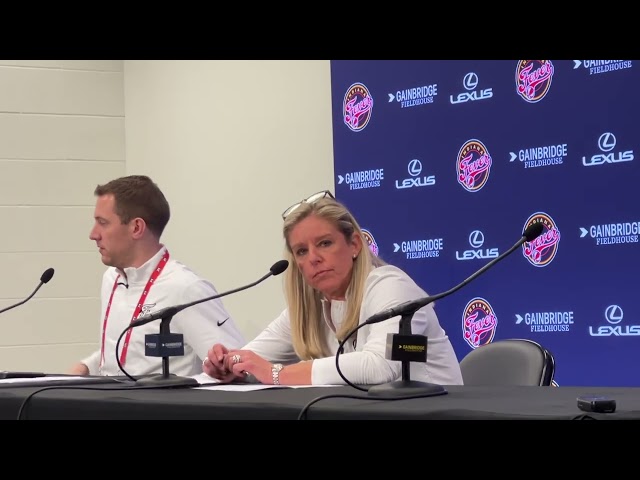 Christie Sides postgame after Indiana Fever's 102-66 home loss to New York Liberty