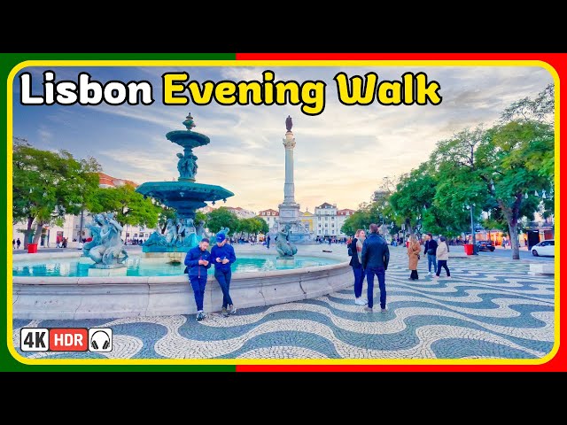 🇵🇹 LISBON Saturday Evening City Center Walk - 4K HDR