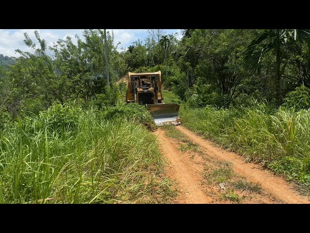 Stressful! Caterpillar D6R XL Bulldozer Builds Rocky Road Over Mountain