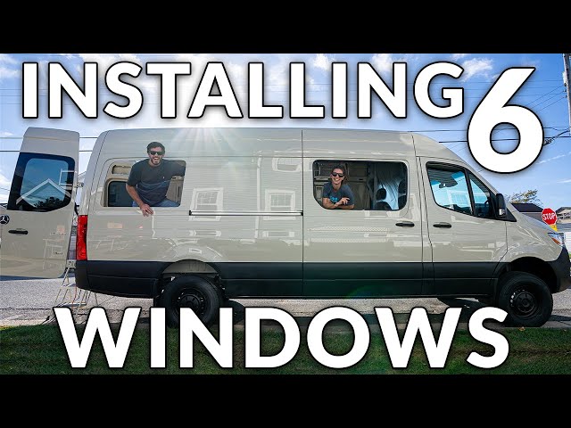Why MORE WINDOWS Are BETTER For Van Life - Installing 6 Big Windows On Our New Van