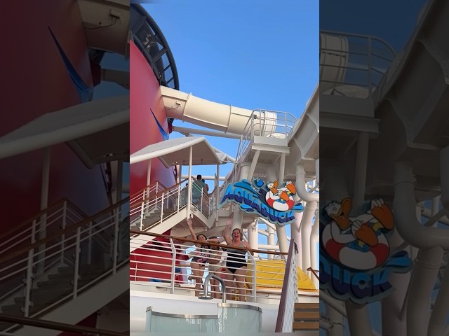 BEST water slide on ANY cruise ship!! #AquaDuck #disneycruise