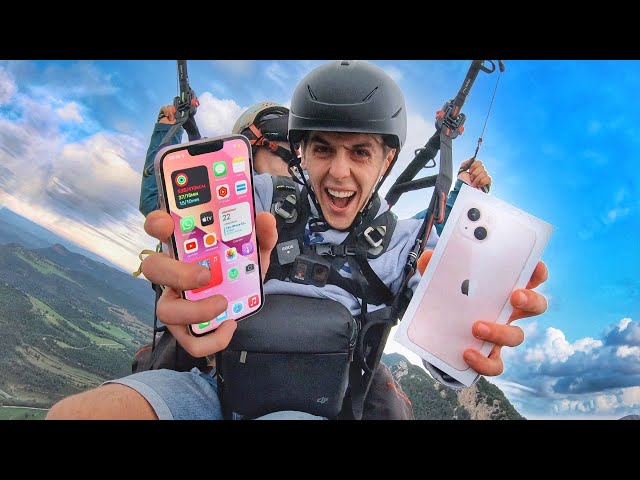 INSANE iPhone 13 UNBOXING (in the sky)