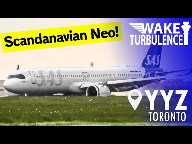 SAS A321neo lands in Toronto YYZ from Stockholm
