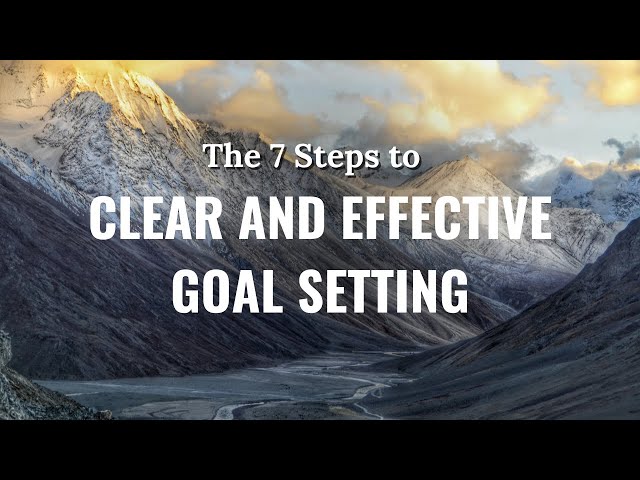 How to set Goals to Achieve what you want: 7 Steps to Clear and Effective Goal Setting #goals