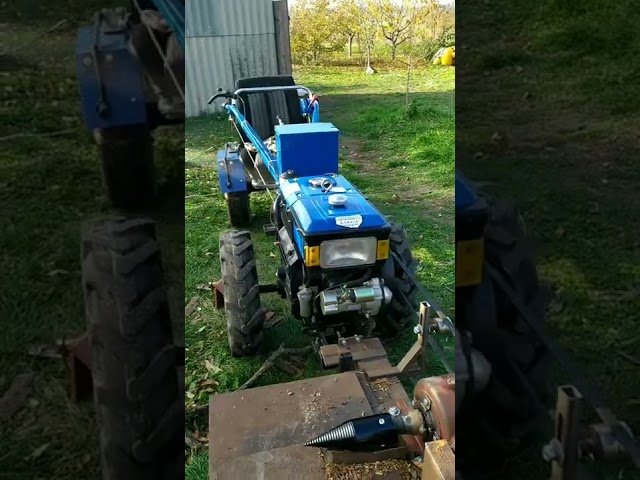 Самодельный винтовой дровокол до мотоблока/Homemade screw wood splitter to walk-behind tractor