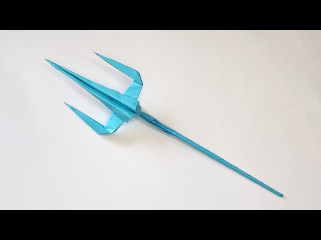 Origami TRIDENT | How to make a paper trident