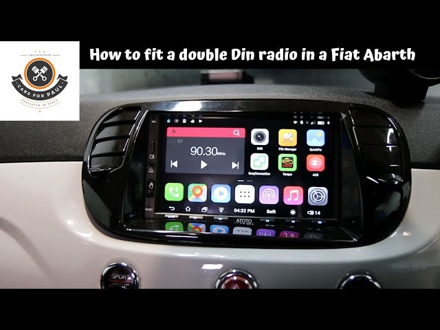 How to install a double din radio in a fiat Abarth