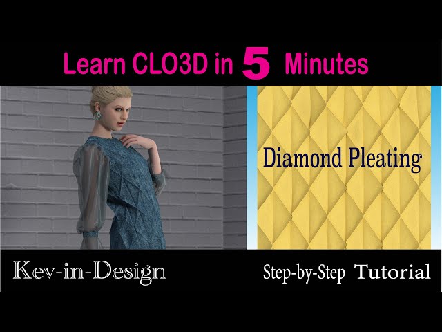 Learn CLO3D in 5 Minutes : Diamond pleating #clo3dtutorial