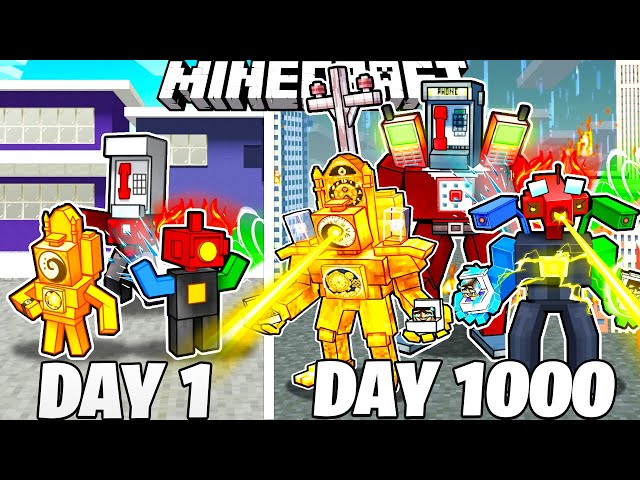 I Survived 1000 Days as THE LOST TITANS in HARDCORE Minecraft!