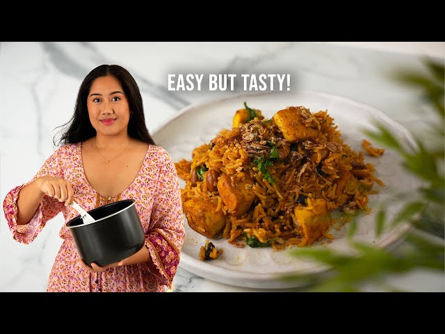 Probably the EASIEST Briyani Rice ever! | Malaysian Style Tofu Nasi Briyani | VEGAN