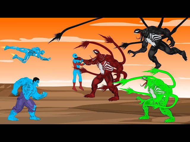 Blue Hulk - Blue Spiderman - Blue Ironman vs Team VENOM 2 [HD]