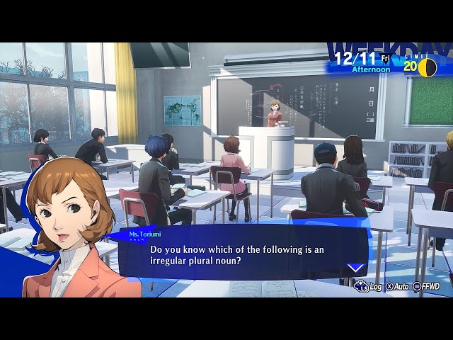 Which of the following is an irregular plural noun (11 Dec Question) | Persona 3 Reload