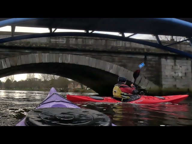 Paddling through Coleraine on the River Bann