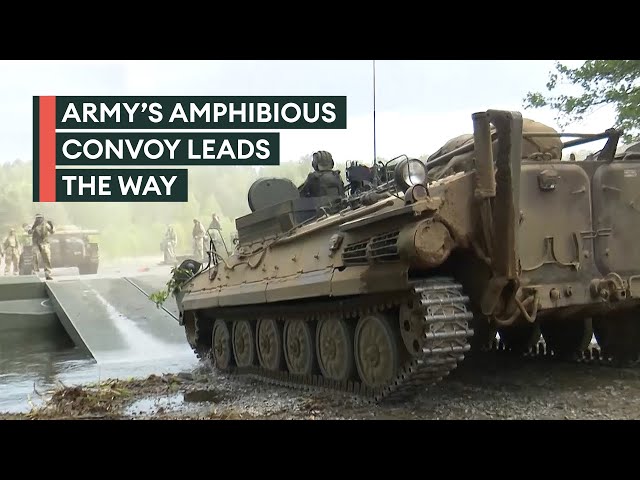 Moving heavy armour across rivers at speed with British Army’s bridging specialists