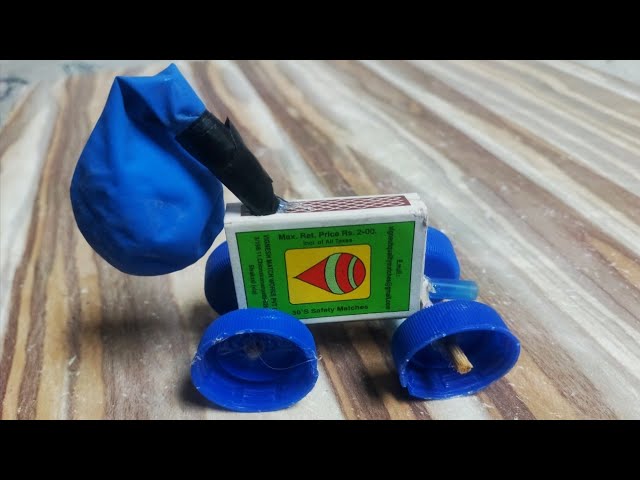 How to make a Mini Matchbox Balloon Car _ DIY MATCHBOX  car