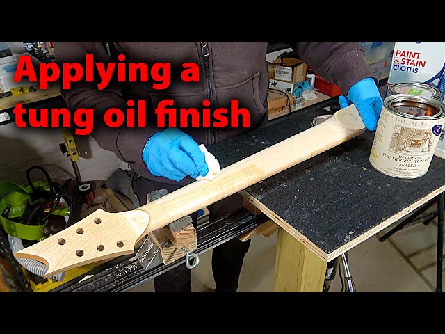 Making A Six String Multi Scale Guitar Applying A Tung Oil Finish Part 1