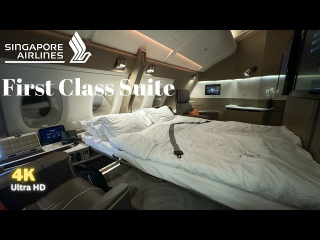 World Best First Class Singapore Airlines First Class Suite on A380 with Double Bed