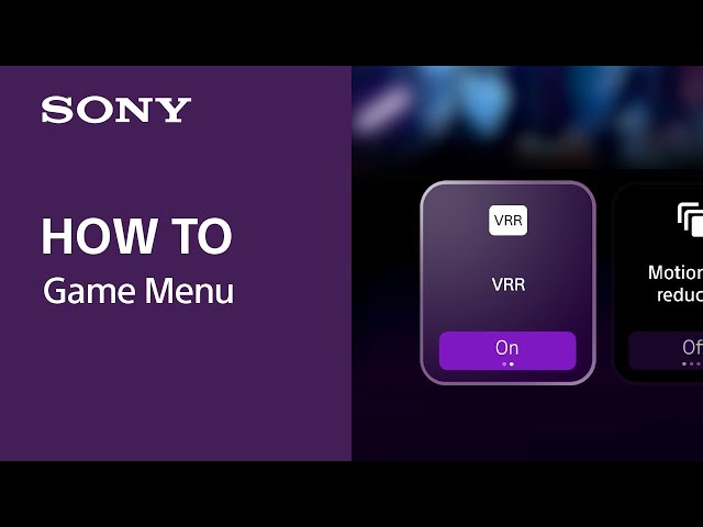 How to use Game Menu on your Sony TV