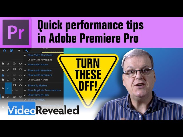 Quick performance tips in Adobe Premiere Pro