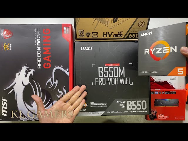 AMD Ryzen 5 5600 msi B550M PRO-VDH WIFI msi AMD Radeon R9 290 GAMING PC Build