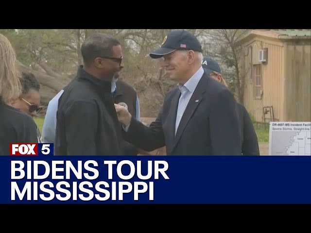 Biden, first lady tours Mississippi tornado damage