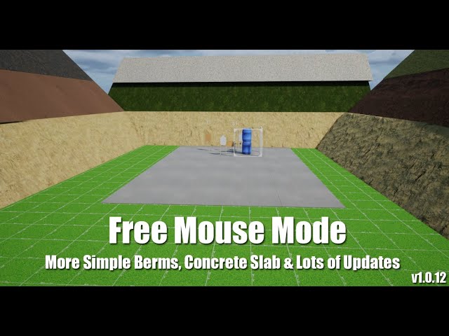 Practisim Designer Patch 1.0.12 - Free Mouse Mode, More Simple Berms, Concrete Slabs