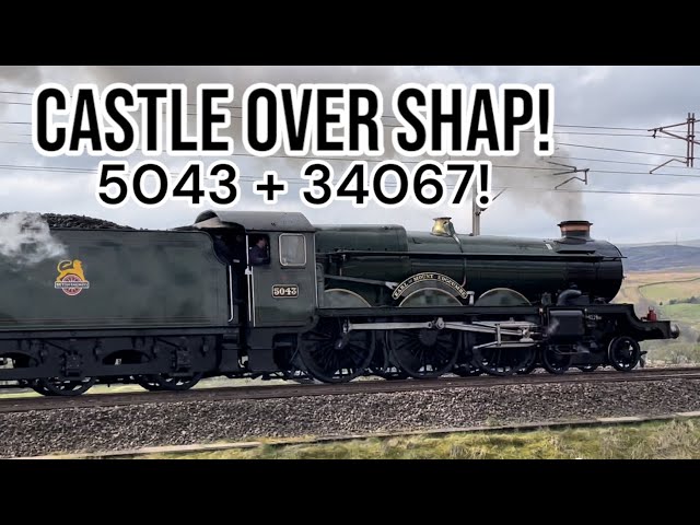 SHAP DOUBLE TAKE! Mighty GWR Castle 5043 Earl of Mount Edgcumbe & SR 34067 Tangmere 16/3/24