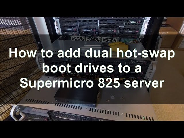 How to add hot swap boot drives to supermicro 825