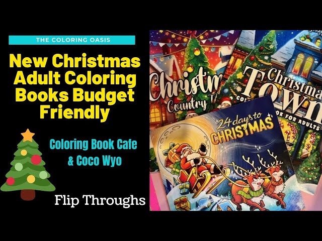 Christmas Adult Coloring Books December 2023 | Christmas Town, Christmas Country Town, & More