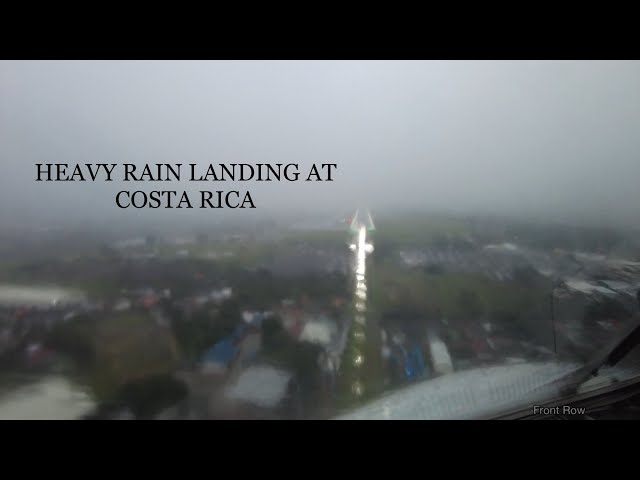 Heavy rain landing at San José, Costa Rica. MROC / SJO