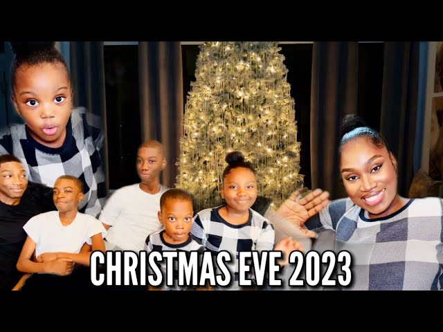 CHRISTMAS EVE VLOG: Tree decorating, My husband cooked dinner, our kids share final words for 2023