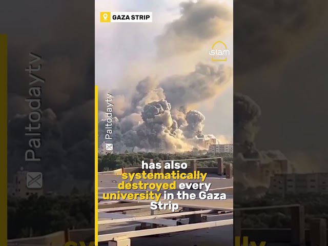 Watch the moment Israeli forces bomb Al-Azhar University buildings